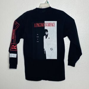 SCARFACE X SHOE PALACE Men’s Black Thick Cotton T Shirt Size L